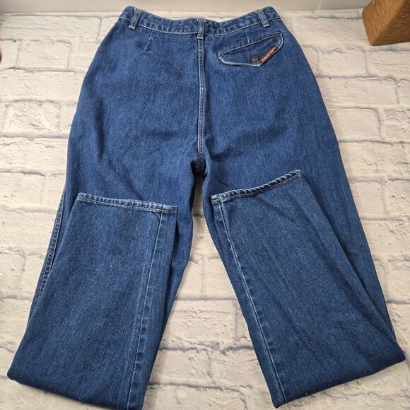 Vintage Jean de Paree Women's Jeans Pleated size 11/12 High Waist Straight Leg - Picture 11 of 14